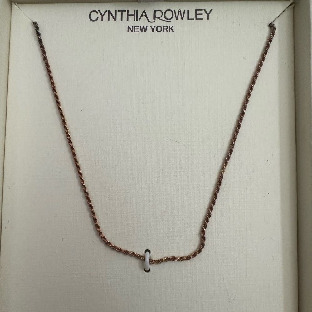 Cynthia Rowley Two-Tone Necklace maybe Italy Sterling silver 18 inch chain